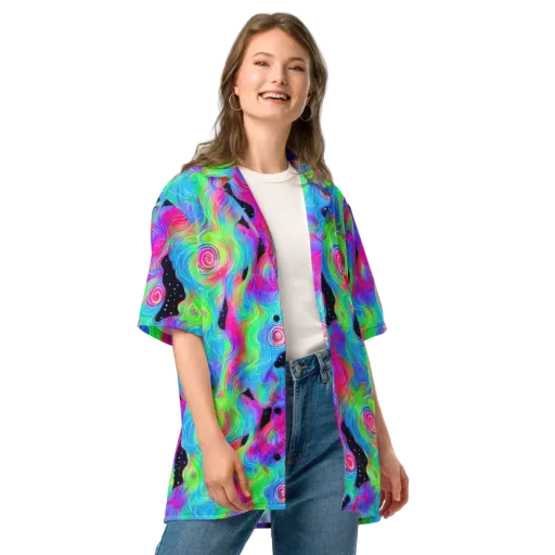 Vivid Infinity on a Button Shirt