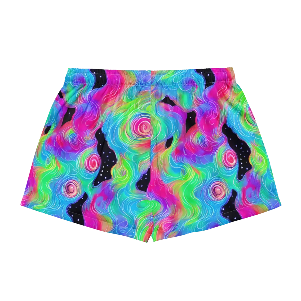 Vivid Infinity on Women's Pajama Shorts — Back