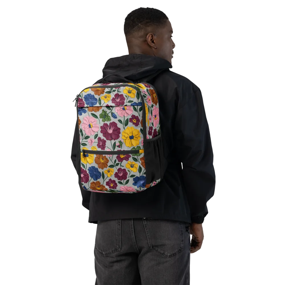 Blooming Mosaic on Utility Backpack — Back