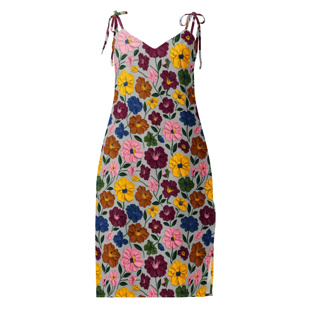 Blooming Mosaic on Slip Dress — Front