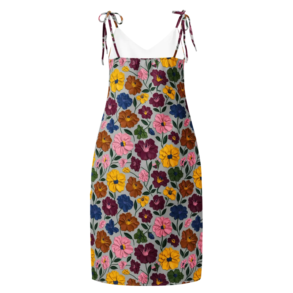 Blooming Mosaic on Slip Dress — Back