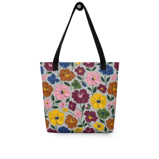 Blooming Mosaic on a Tote Bag