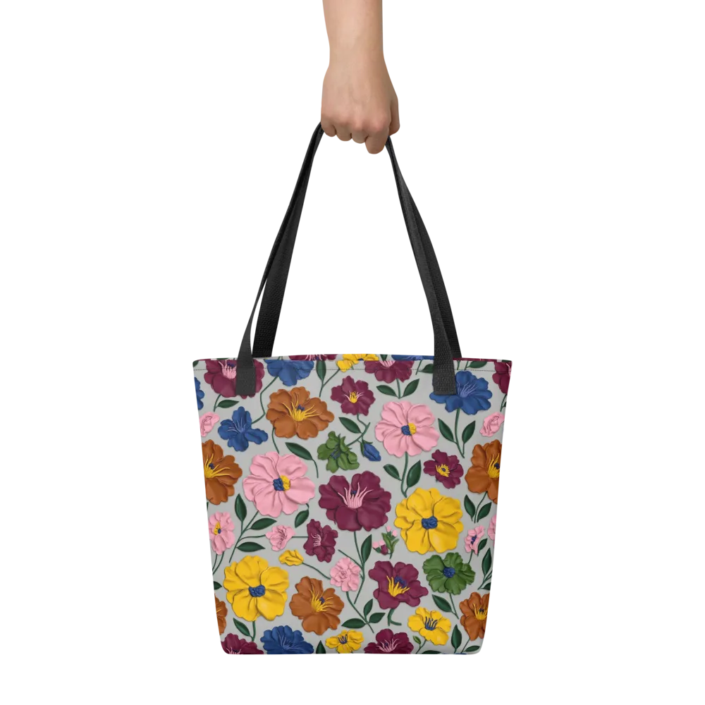 Blooming Mosaic on Tote Bag — Front