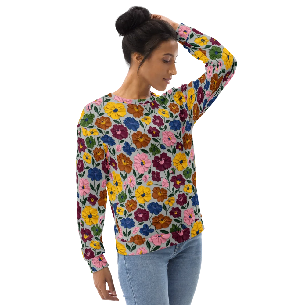 Blooming Mosaic on Sweatshirt — Right Front