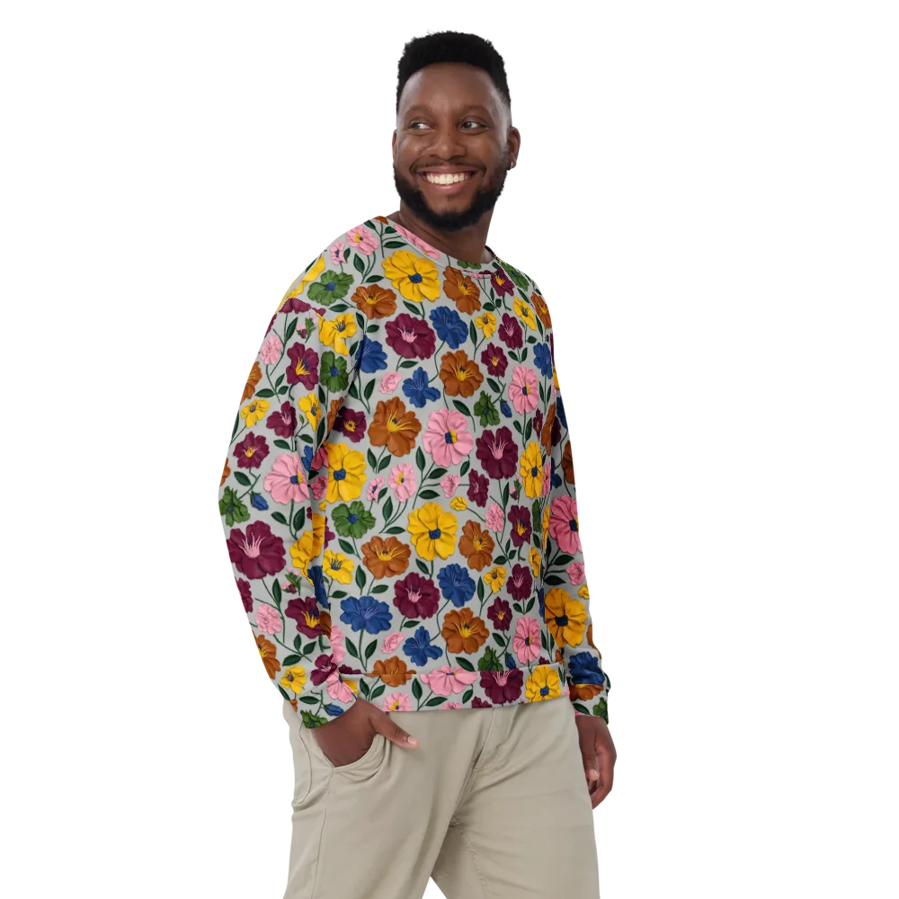 Blooming Mosaic on Sweatshirt — Front