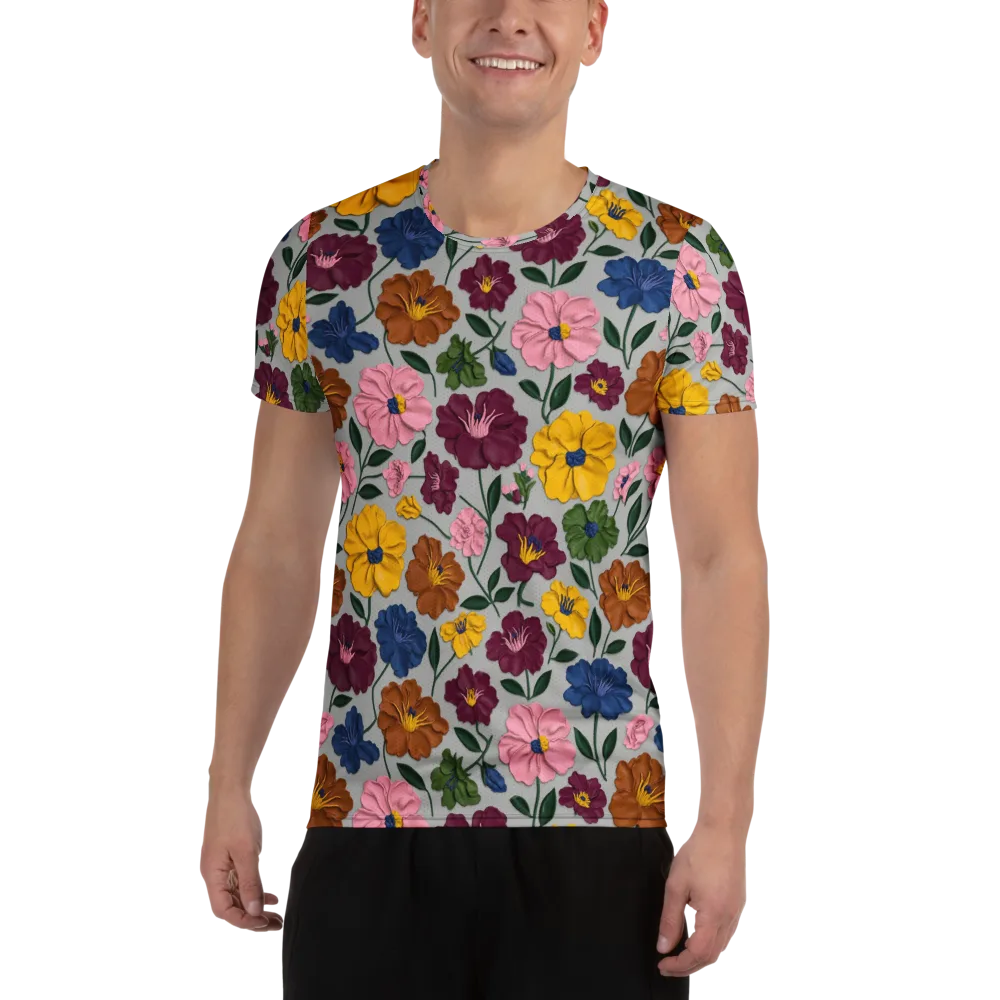 Blooming Mosaic on Men's Athletic T-Shirt — Front