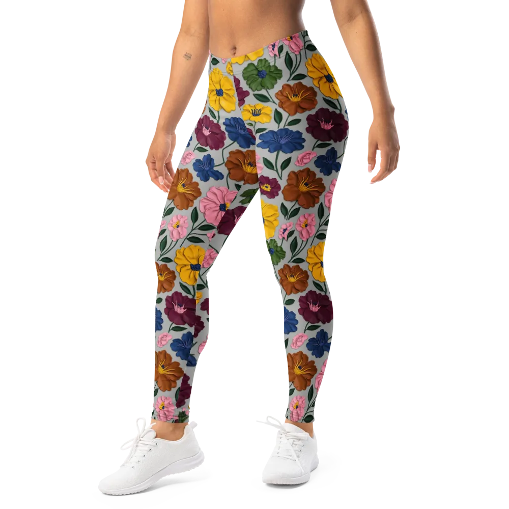 Blooming Mosaic on Leggings — Left Front
