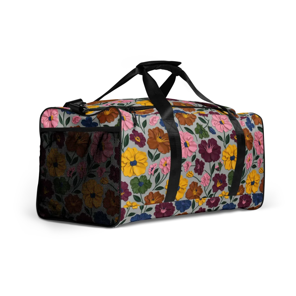 Blooming Mosaic on Duffle Bag — Right Front
