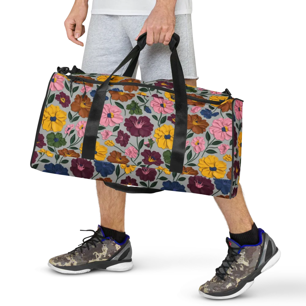 Blooming Mosaic on Duffle Bag — Front
