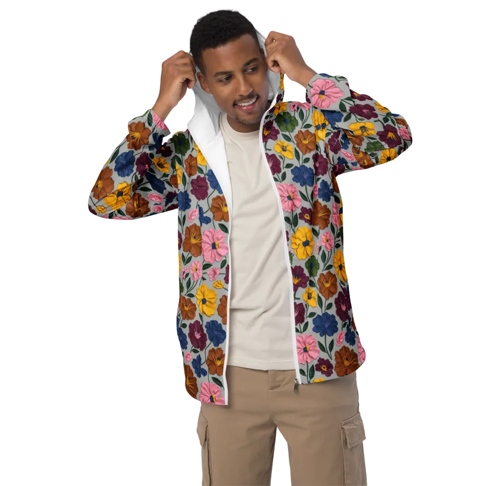 Blooming Mosaic on Men's Windbreaker — Front