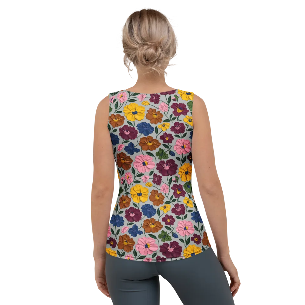 Blooming Mosaic on Women's Tank Top — Back