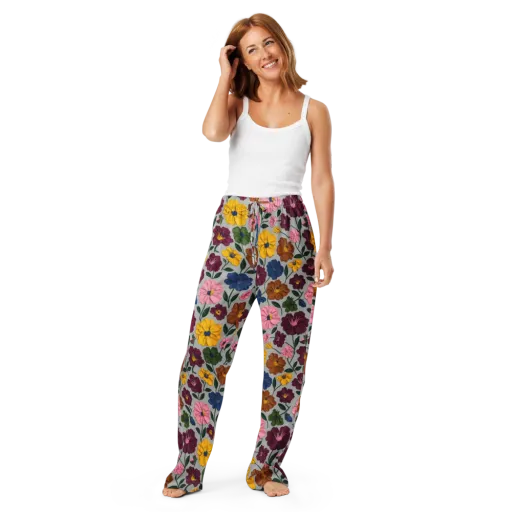 Blooming Mosaic on a Women's Pajama Pants