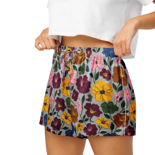 Blooming Mosaic on a Women's Pajama Shorts