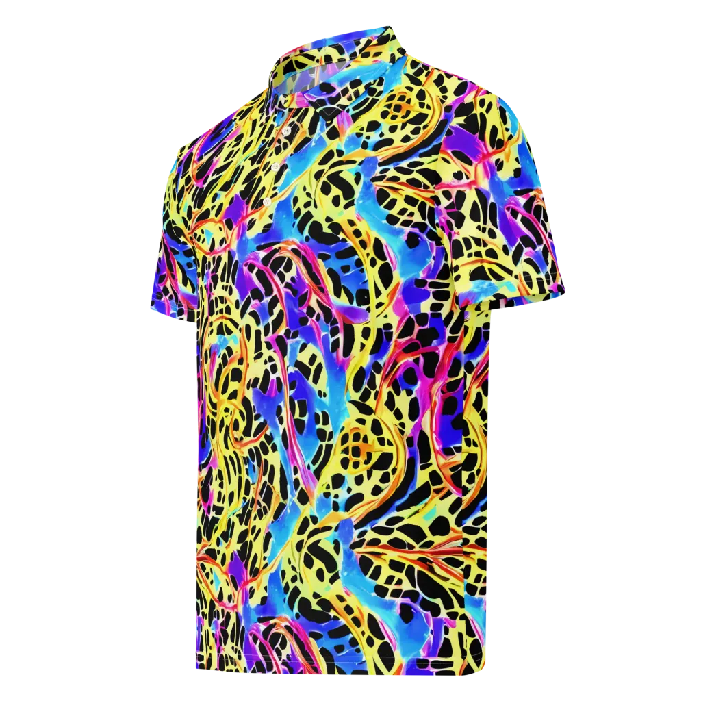 Ultraviolet Roar on Men's Slim Fit Polo Shirt — Left Front