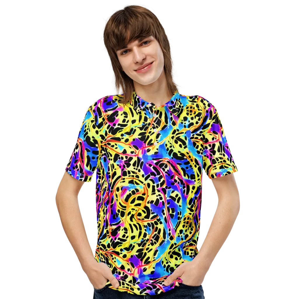 Ultraviolet Roar on Men's Slim Fit Polo Shirt — Front
