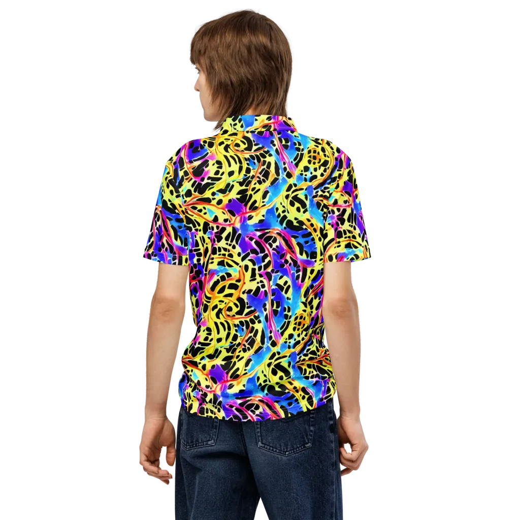 Ultraviolet Roar on Men's Slim Fit Polo Shirt — Back