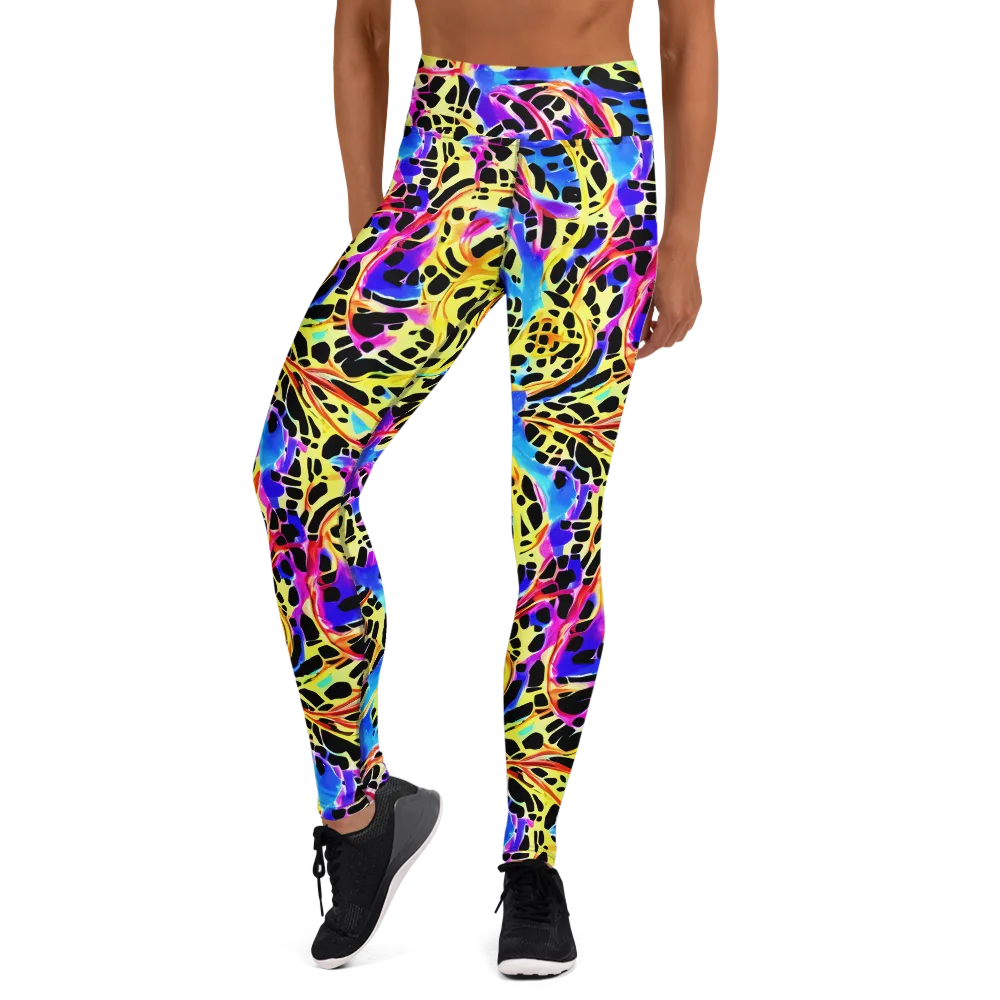 Ultraviolet Roar on Yoga Leggings — Front