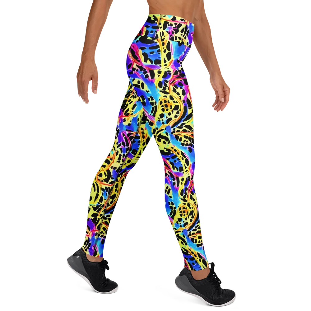 Ultraviolet Roar on Yoga Leggings — Right