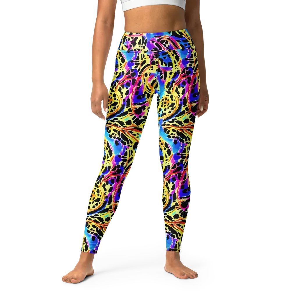 Ultraviolet Roar on Yoga Leggings — Front