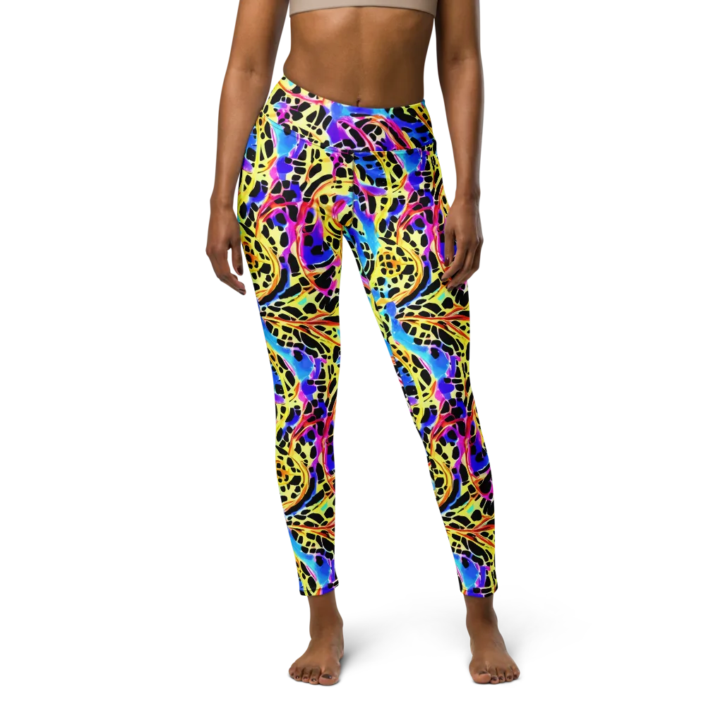 Ultraviolet Roar on Yoga Leggings — Front