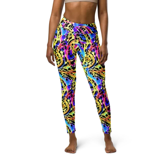 Ultraviolet Roar on a Yoga Leggings