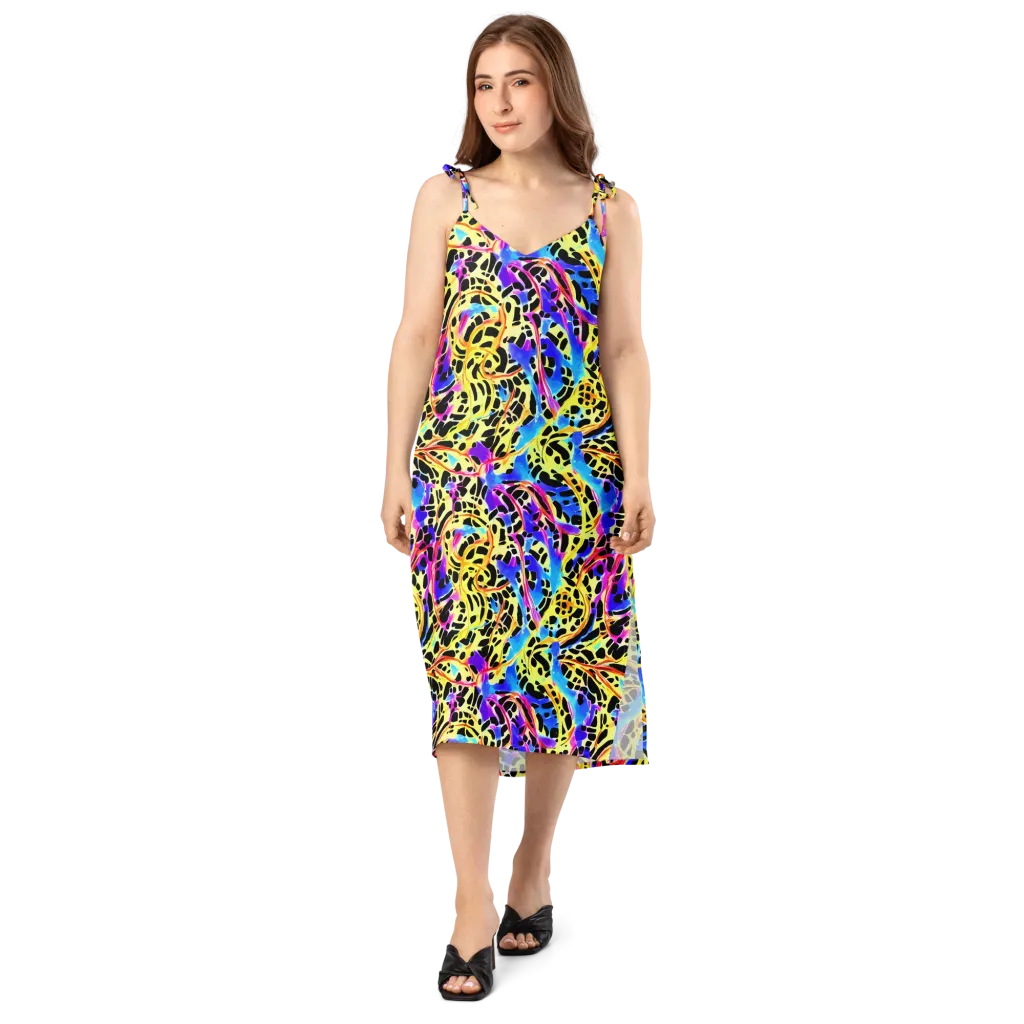 Ultraviolet Roar on Slip Dress — Front