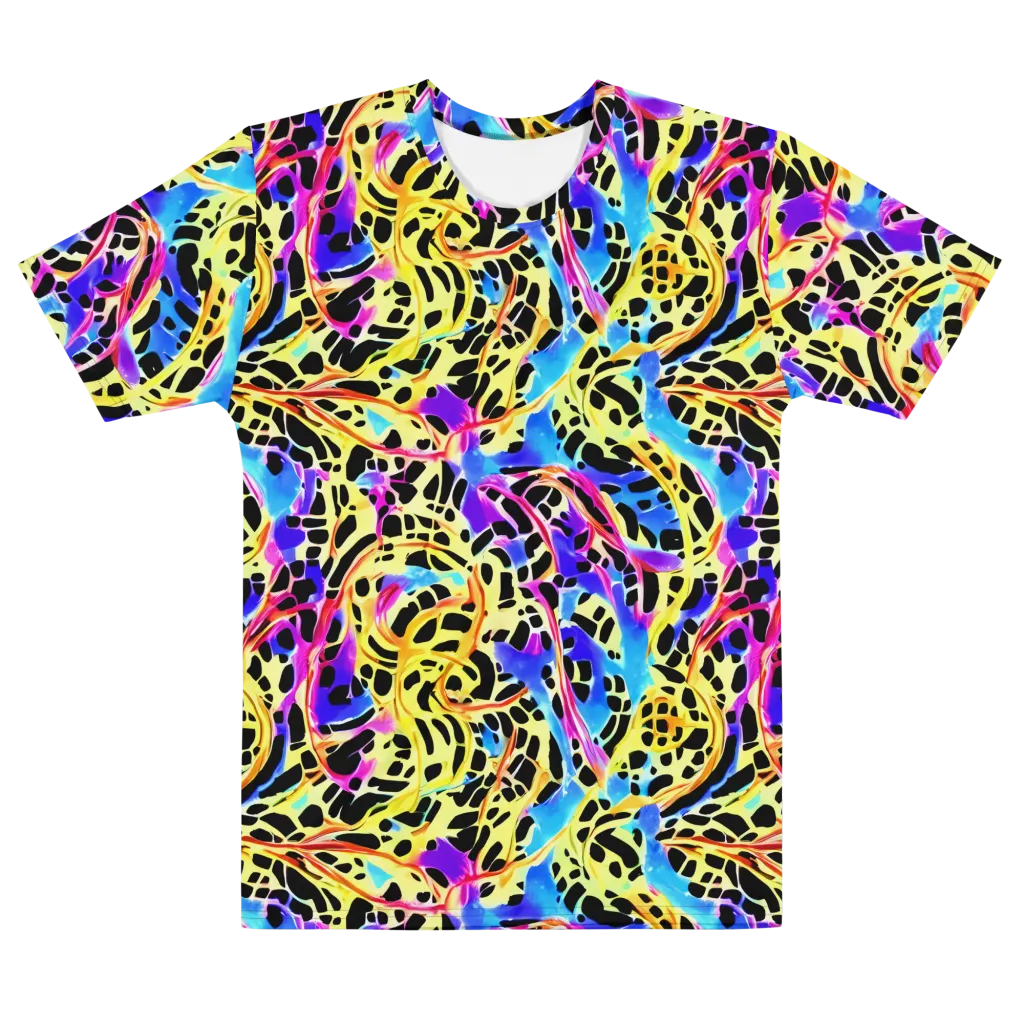 Ultraviolet Roar on Men's Cotton Crew Neck T-Shirt — Front
