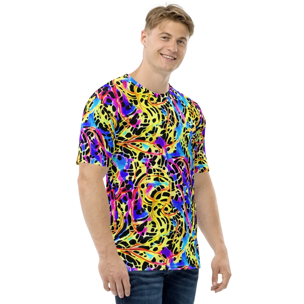 Ultraviolet Roar on Men's Crew Neck T-Shirt — Right