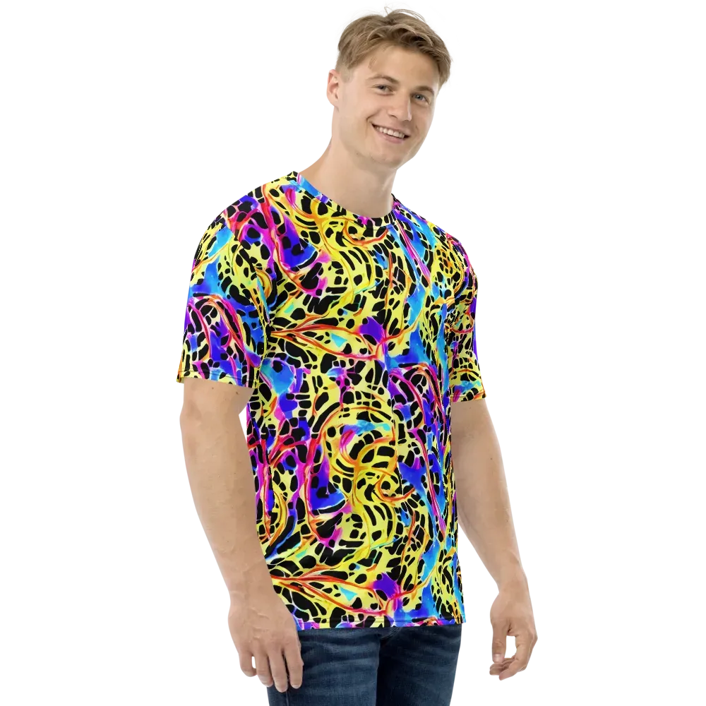 Ultraviolet Roar on Men's Crew Neck T-Shirt — Right