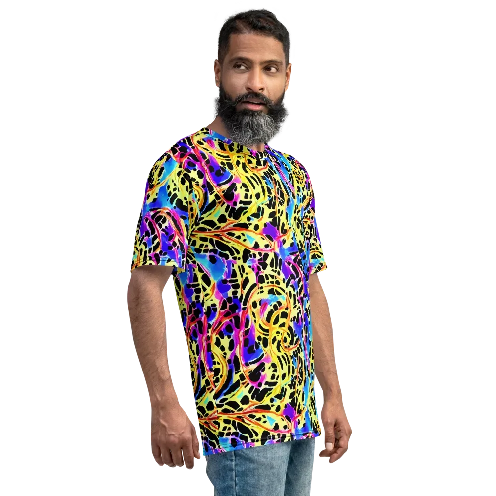 Ultraviolet Roar on Men's Crew Neck T-Shirt — Right
