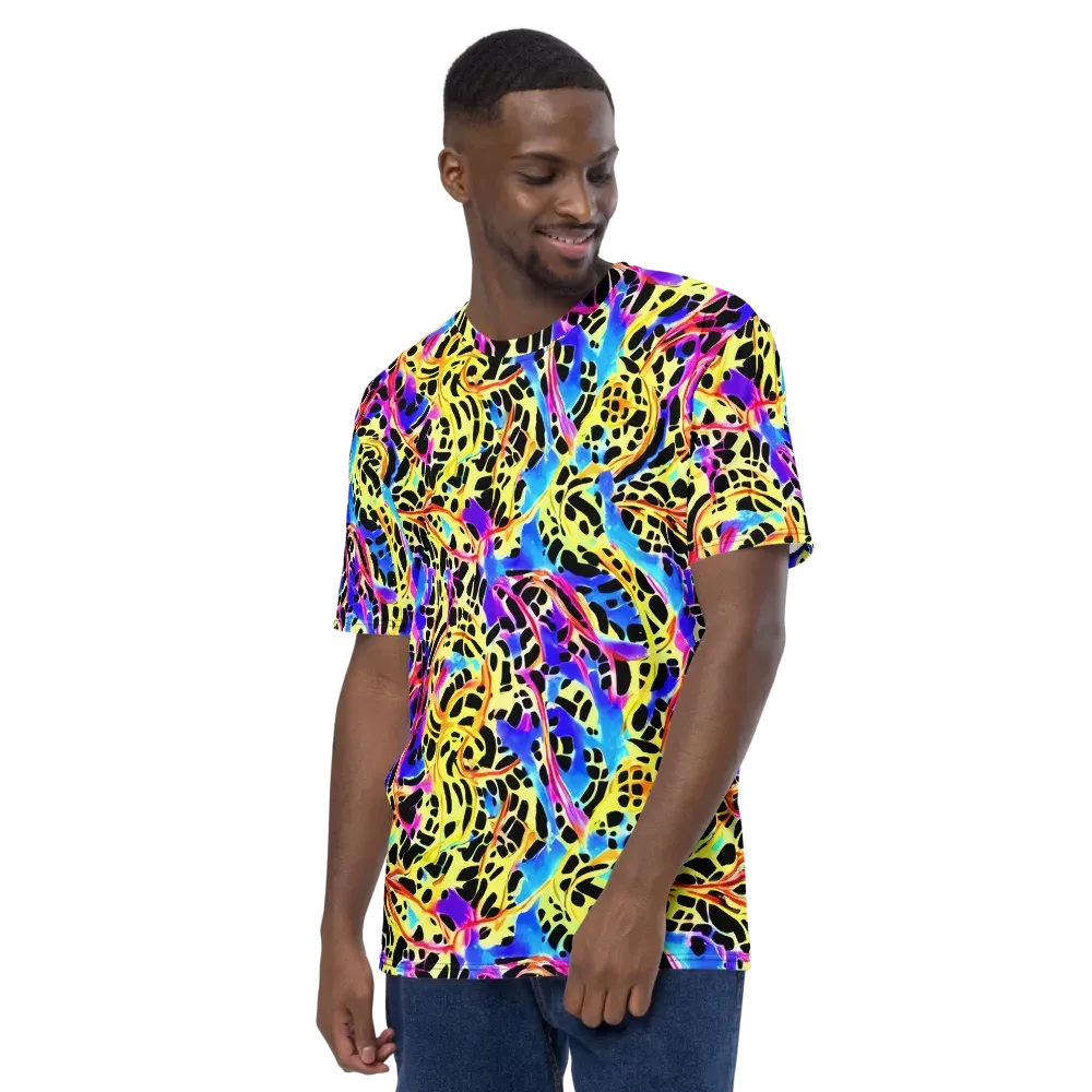 Ultraviolet Roar on Men's Crew Neck T-Shirt — Left