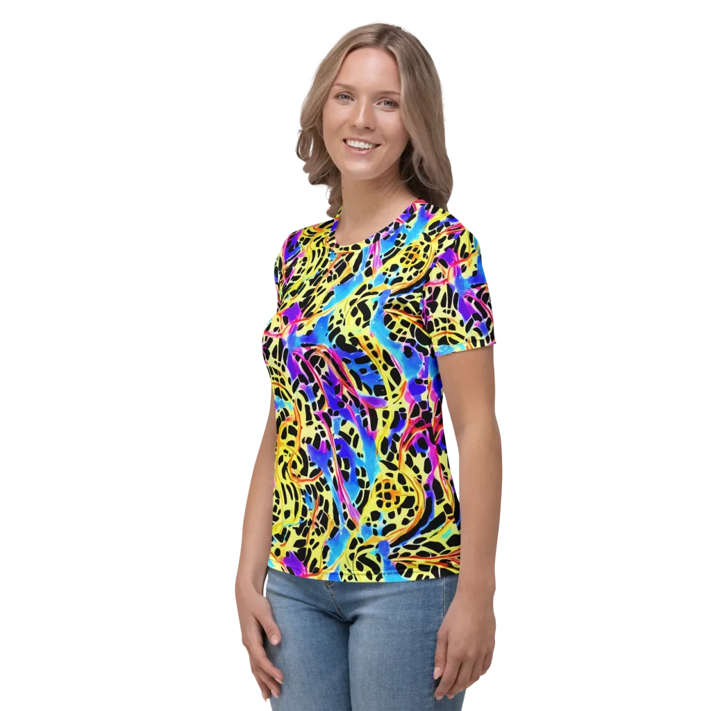 Ultraviolet Roar on Women's Crew Neck T-Shirt — Left