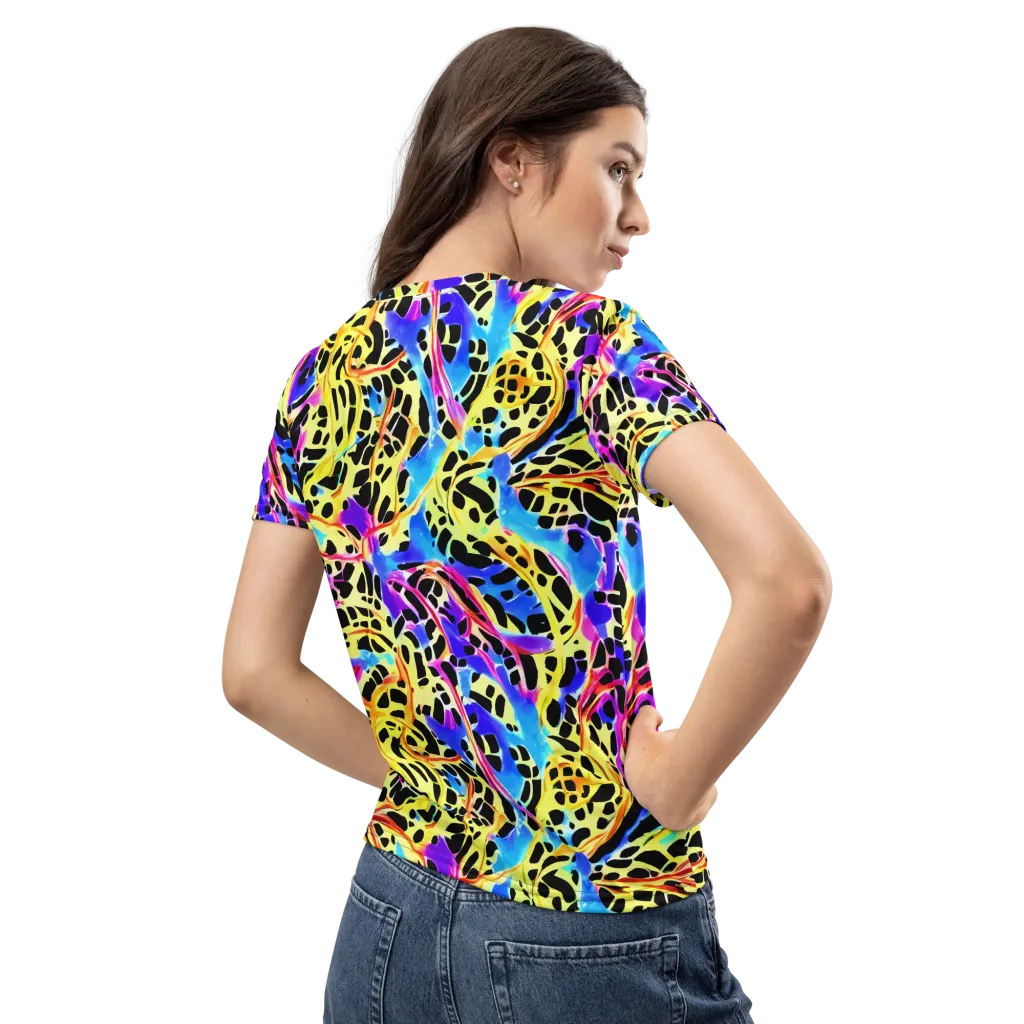 Ultraviolet Roar on Women's Crew Neck T-Shirt — Back