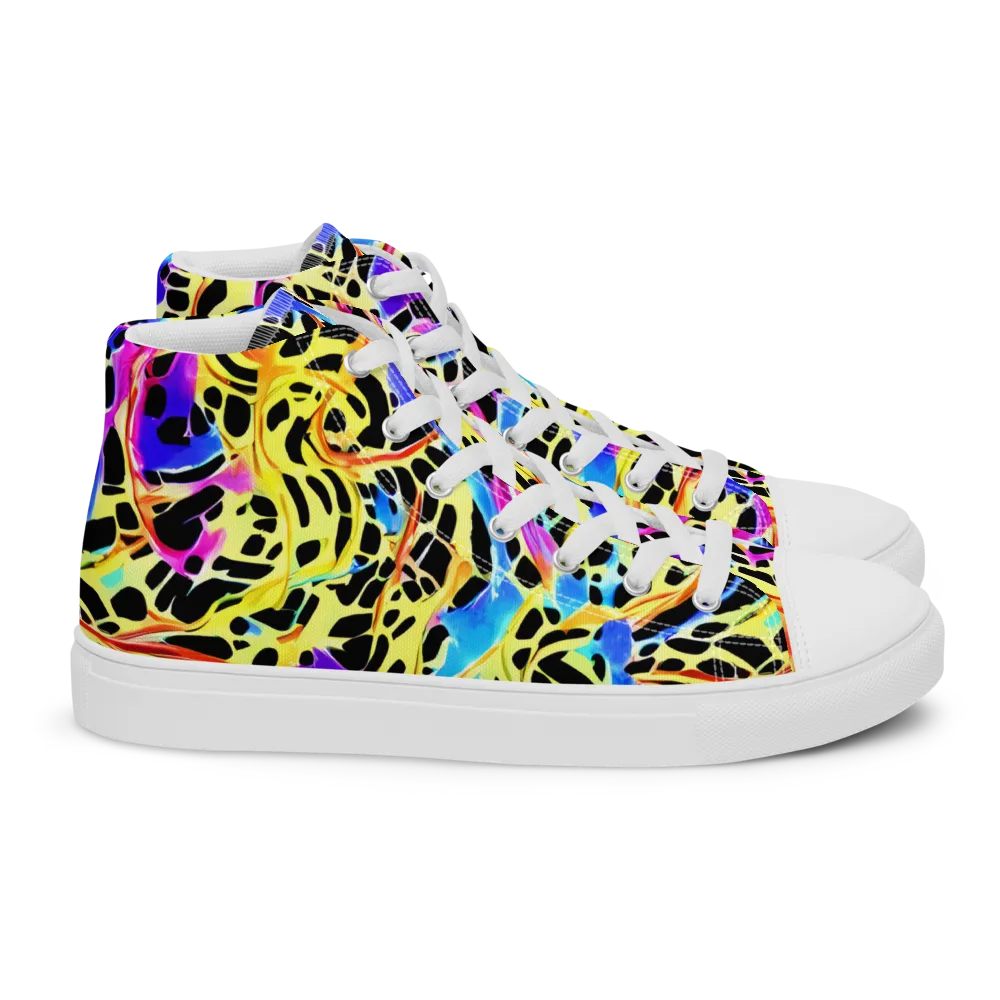 Ultraviolet Roar on Women's High Top Canvas Shoes — Right