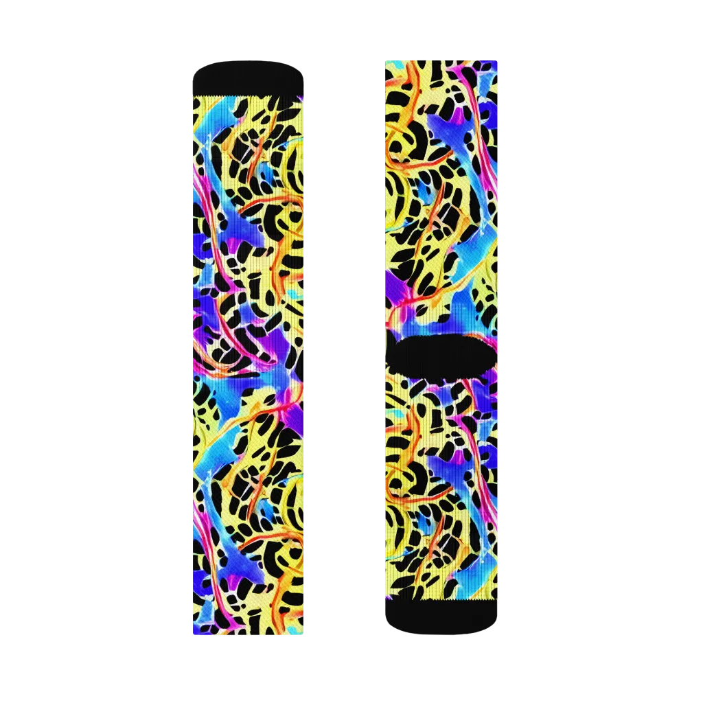 Ultraviolet Roar on Socks — Right Sock