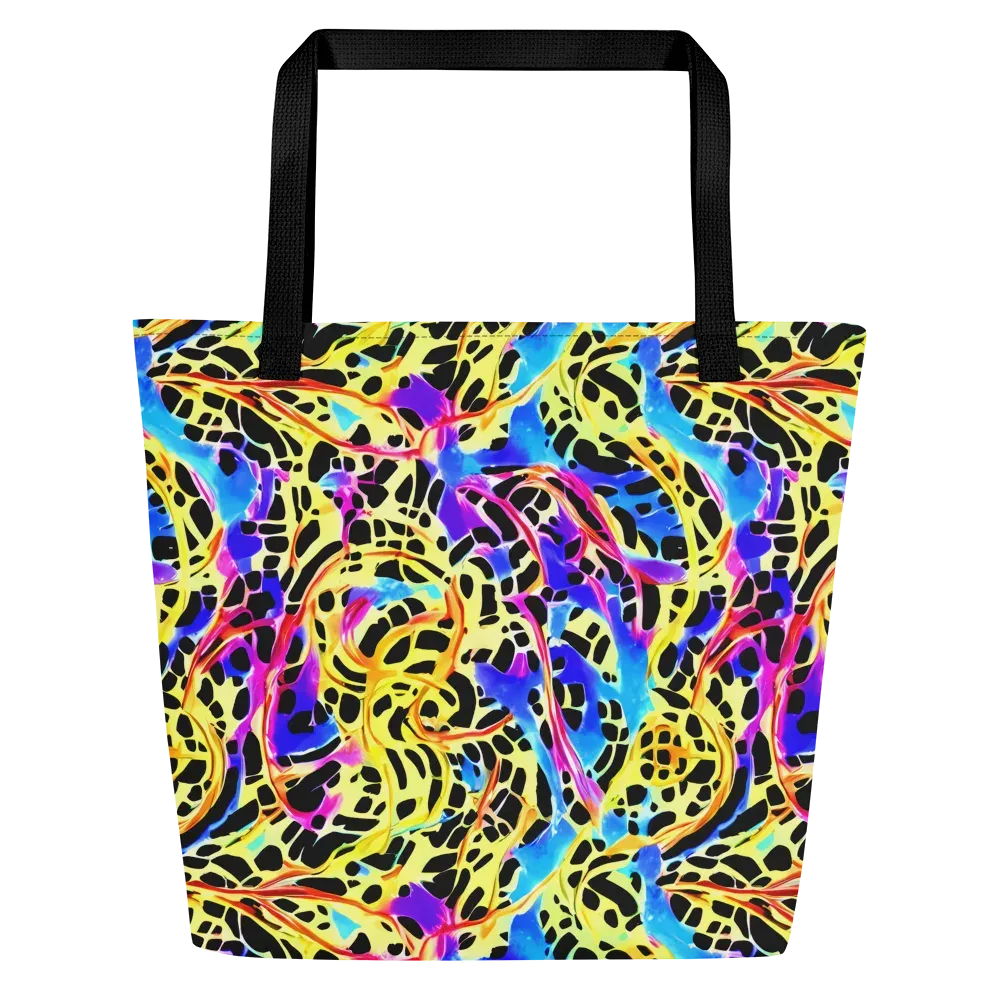 Ultraviolet Roar on Large Tote Bag W/ Pocket — Front