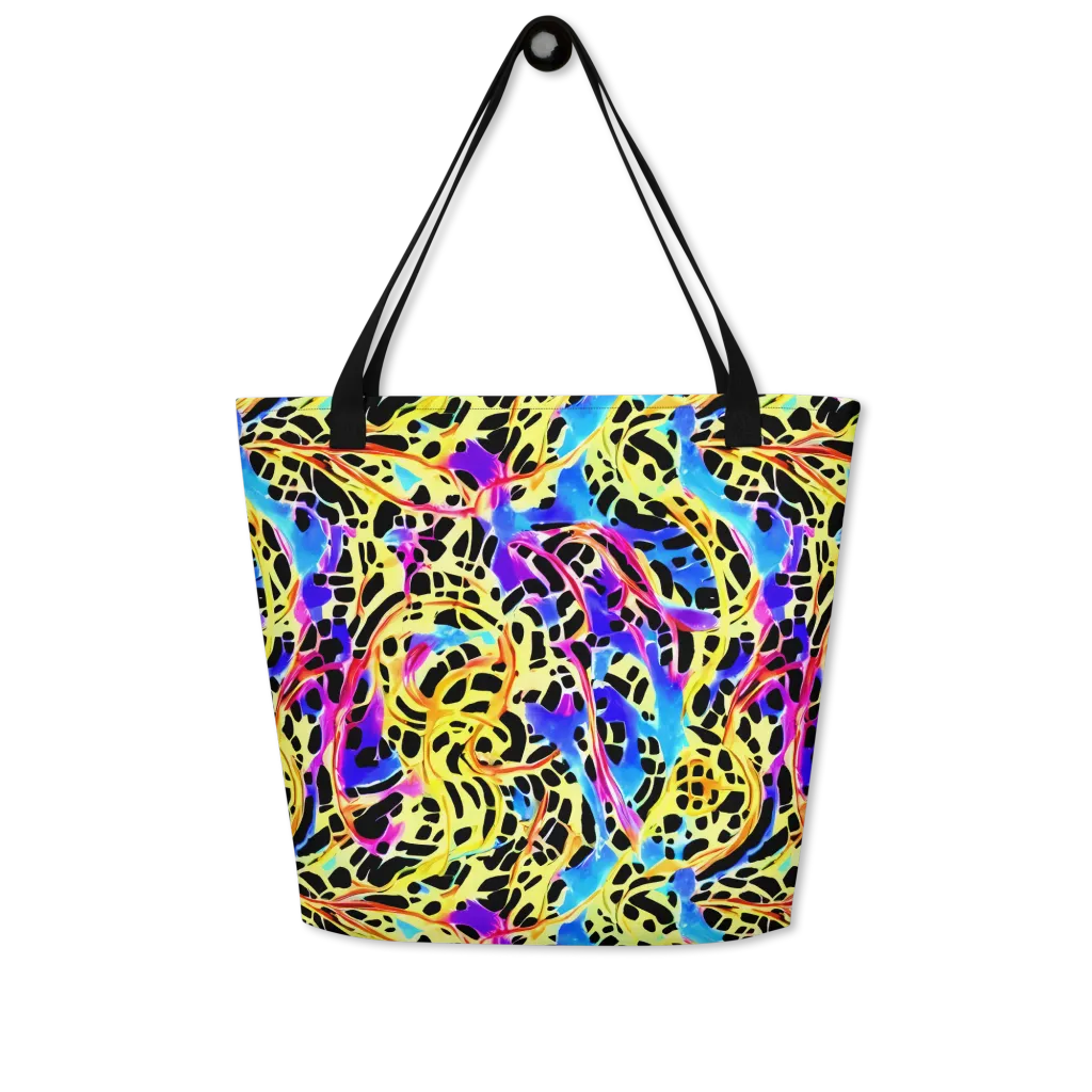Ultraviolet Roar on Large Tote Bag W/ Pocket — Front