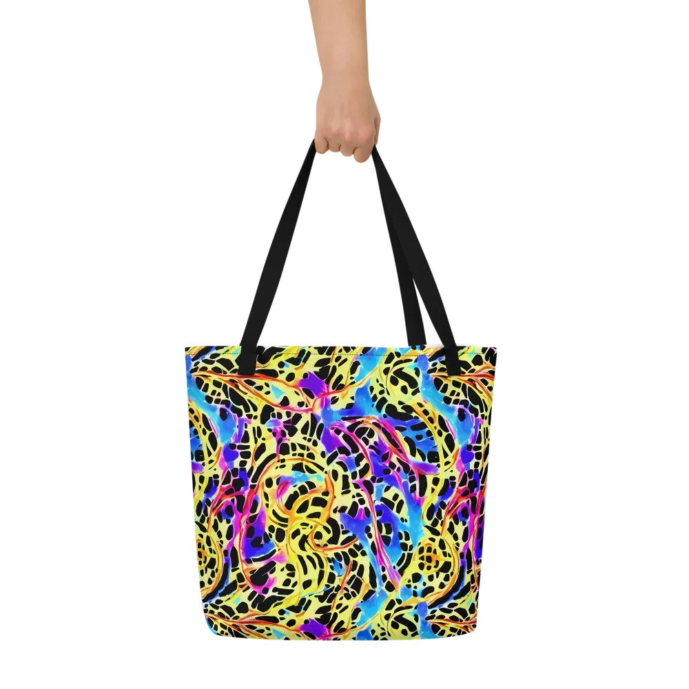 Ultraviolet Roar on Large Tote Bag W/ Pocket — Front