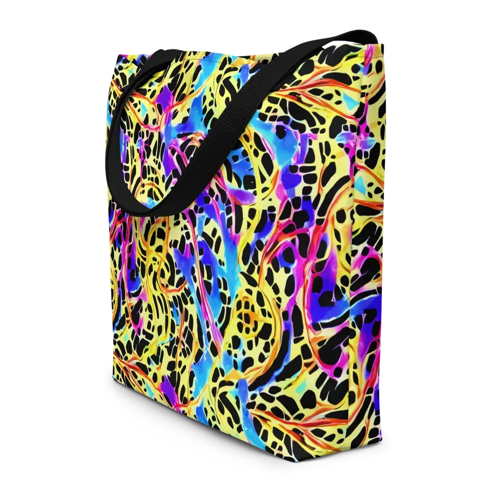 Ultraviolet Roar on Large Tote Bag W/ Pocket — Front