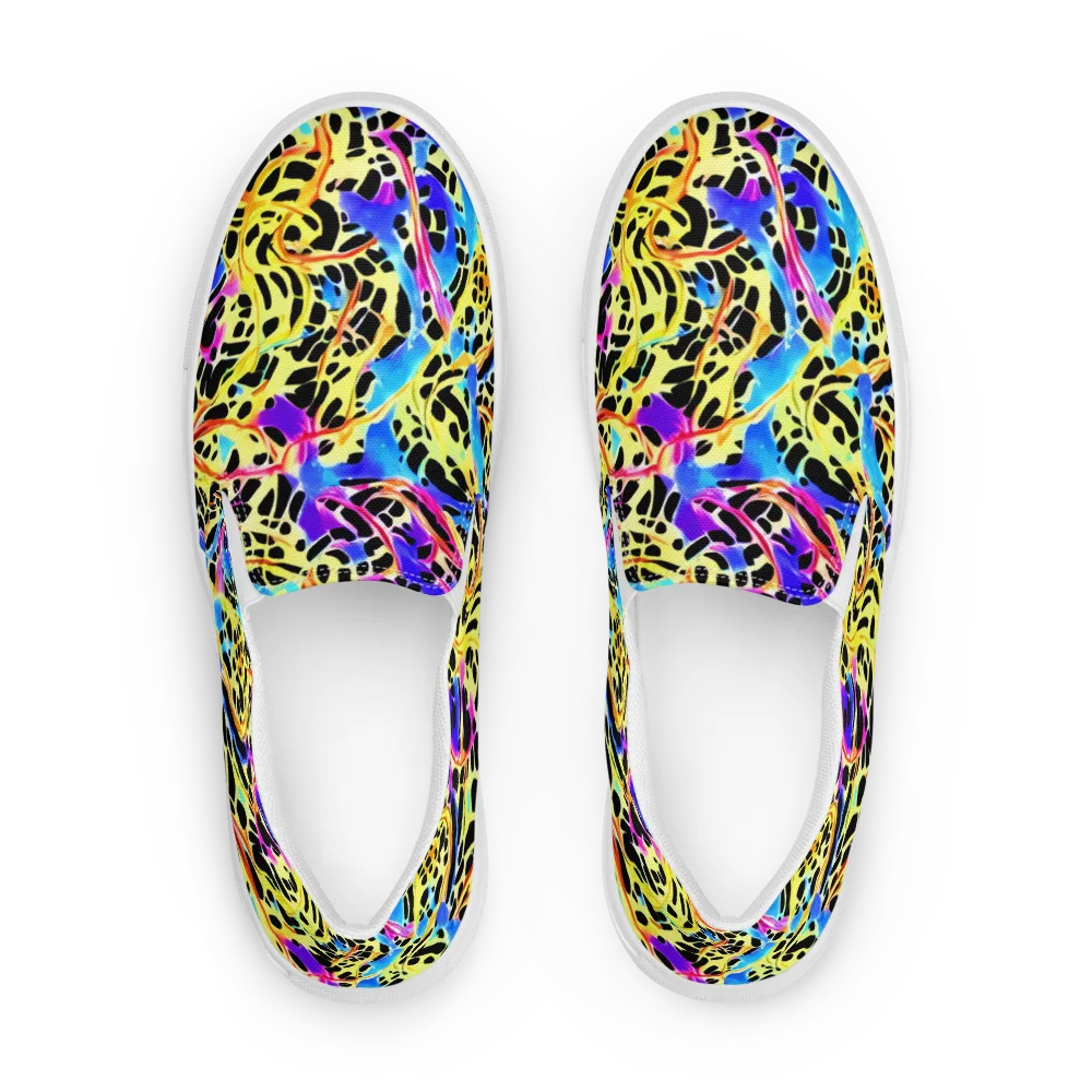 Ultraviolet Roar on Women's Slip-On Canvas Shoes — Front