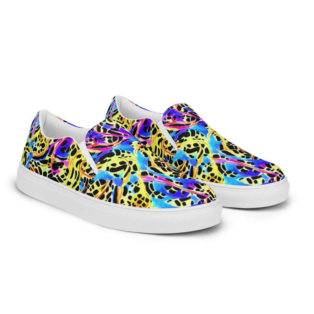 Ultraviolet Roar on Women's Slip-On Canvas Shoes — Right Front