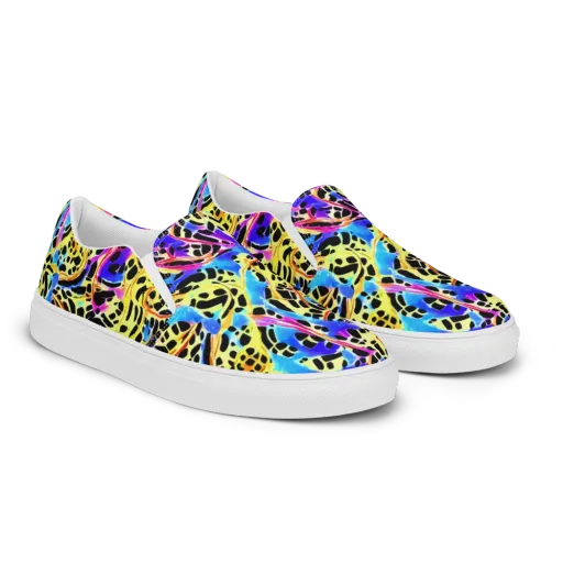 Ultraviolet Roar on a Women's Slip-On Canvas Shoes