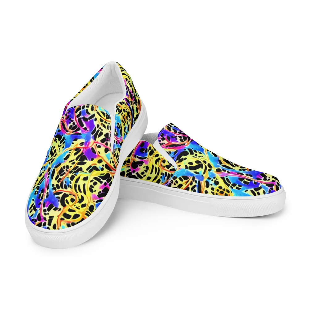 Ultraviolet Roar on Women's Slip-On Canvas Shoes — Left Front