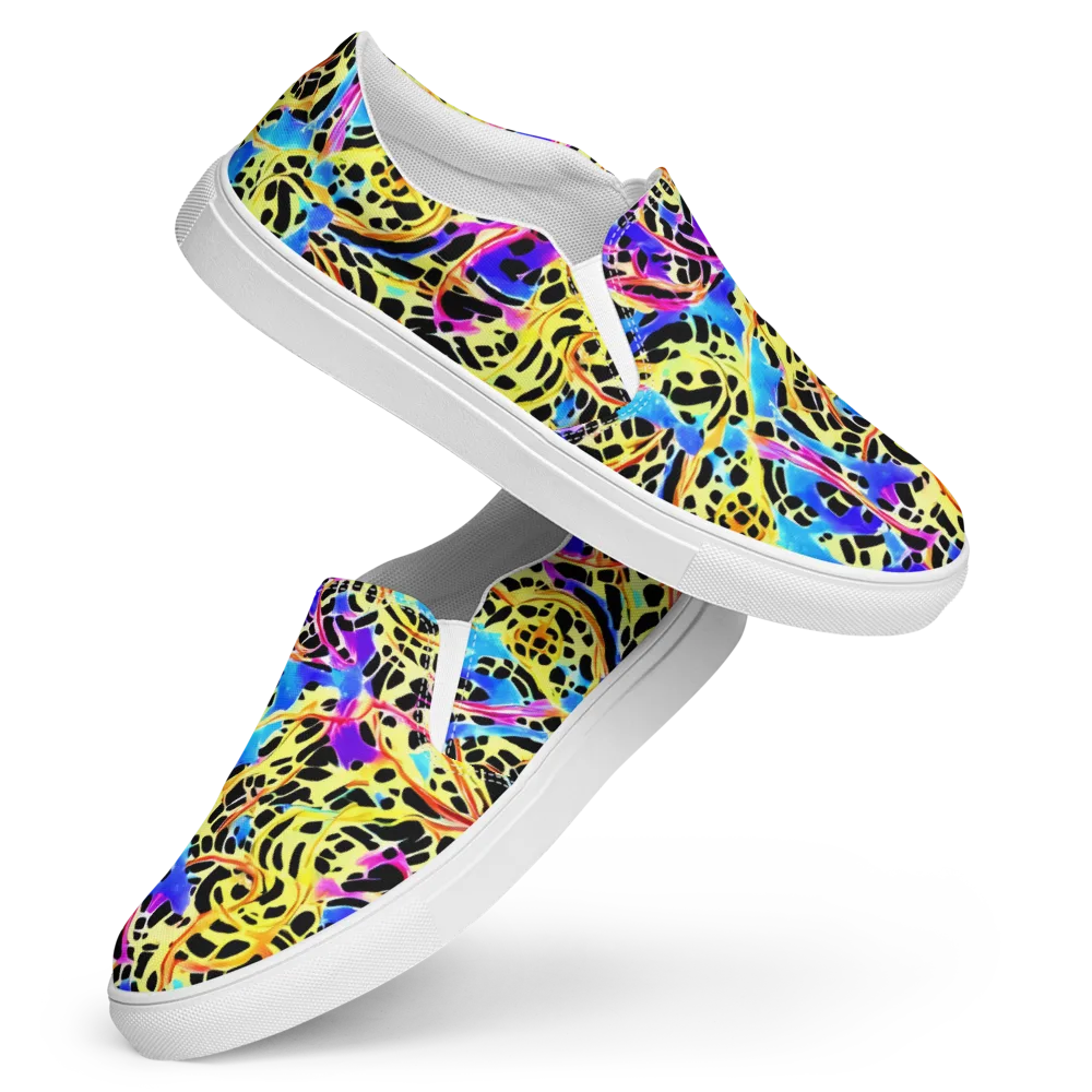 Ultraviolet Roar on Women's Slip-On Canvas Shoes — Front