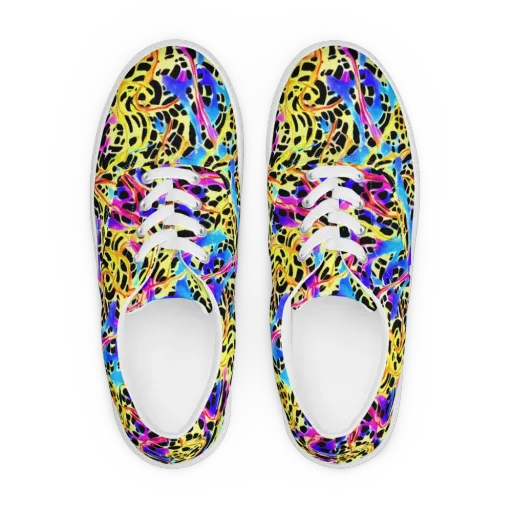 Ultraviolet Roar on a Men's Lace-Up Canvas Shoes