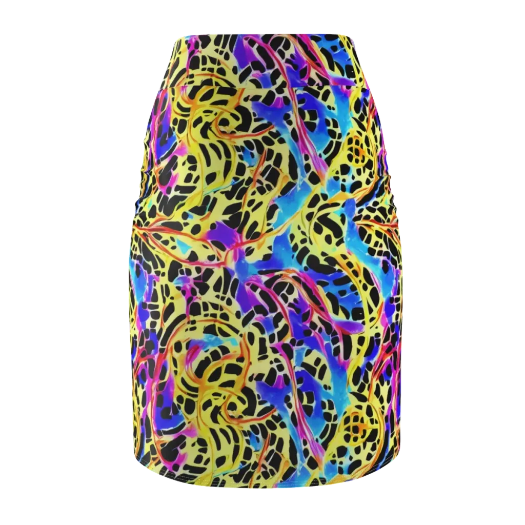 Ultraviolet Roar on Pencil Skirt — Back