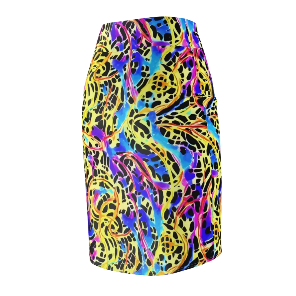 Ultraviolet Roar on Pencil Skirt — Back Side