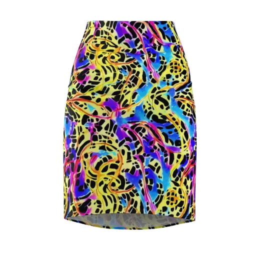 Ultraviolet Roar on a Pencil Skirt
