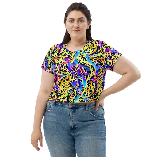 Ultraviolet Roar on a Crop Tee