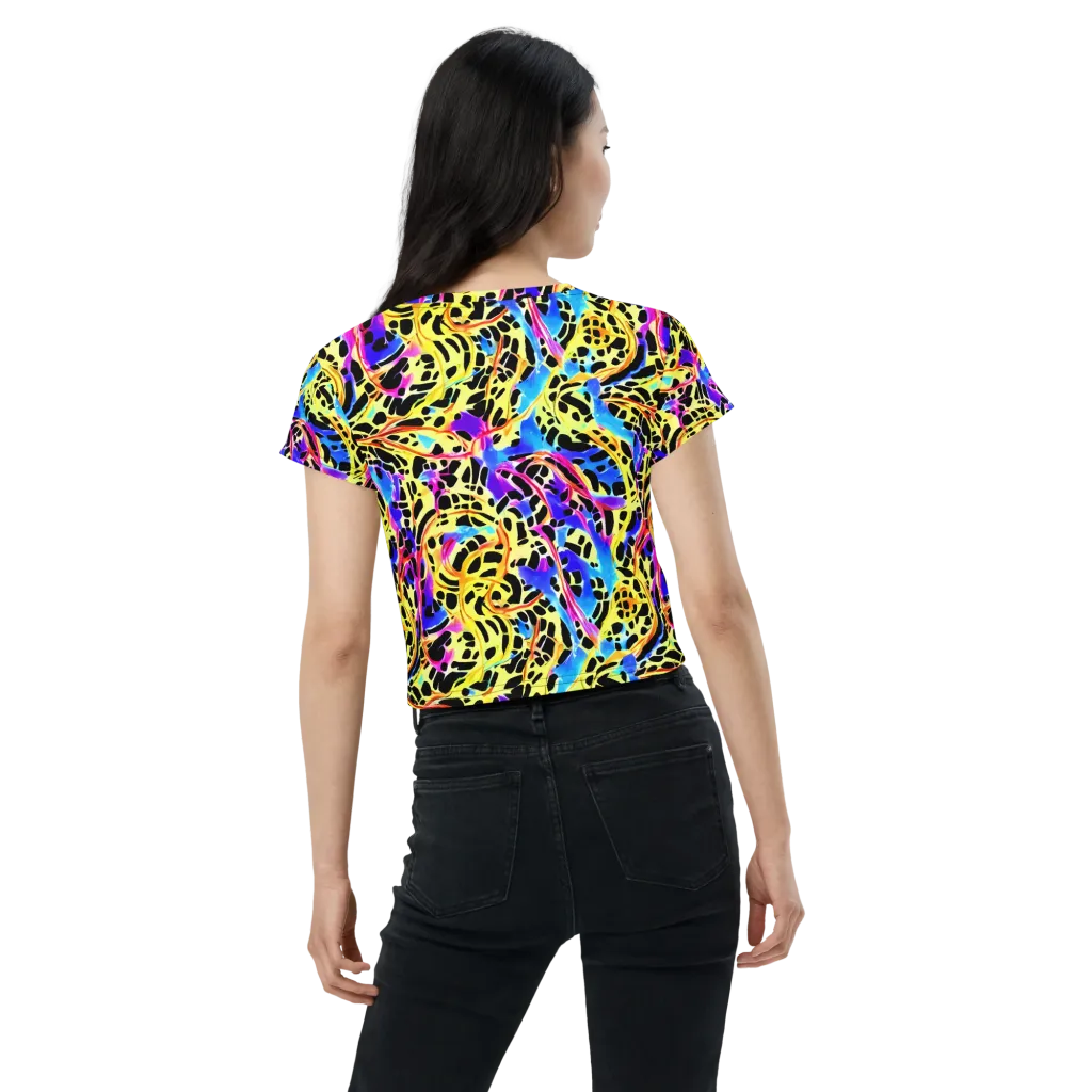 Ultraviolet Roar on Crop Tee — Back